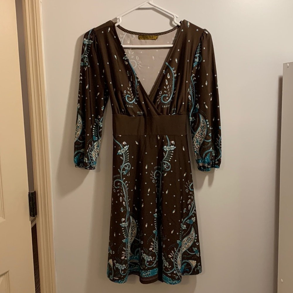 3/4 Sleeve Dress with Sash